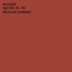 #A04238 - Medium Carmine Color Image