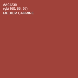 #A04239 - Medium Carmine Color Image