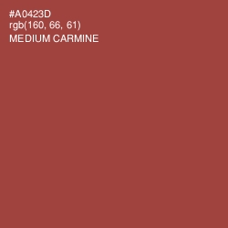 #A0423D - Medium Carmine Color Image