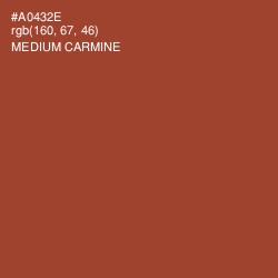 #A0432E - Medium Carmine Color Image