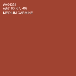 #A04331 - Medium Carmine Color Image