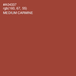 #A04337 - Medium Carmine Color Image