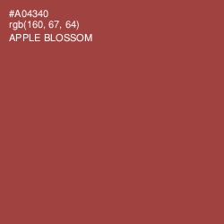 #A04340 - Apple Blossom Color Image