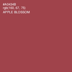 #A0434B - Apple Blossom Color Image
