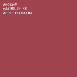 #A0434F - Apple Blossom Color Image