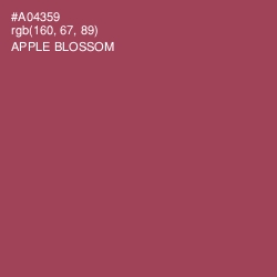 #A04359 - Apple Blossom Color Image