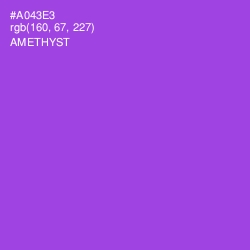 #A043E3 - Amethyst Color Image