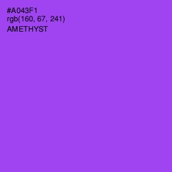 #A043F1 - Amethyst Color Image