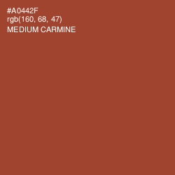 #A0442F - Medium Carmine Color Image