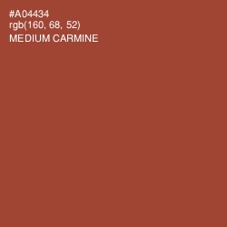 #A04434 - Medium Carmine Color Image