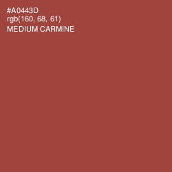 #A0443D - Medium Carmine Color Image