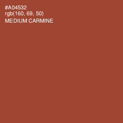 #A04532 - Medium Carmine Color Image