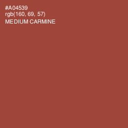 #A04539 - Medium Carmine Color Image