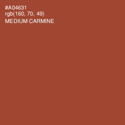 #A04631 - Medium Carmine Color Image