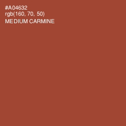 #A04632 - Medium Carmine Color Image