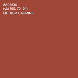 #A04636 - Medium Carmine Color Image