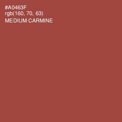 #A0463F - Medium Carmine Color Image