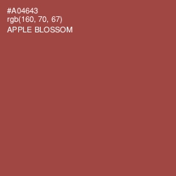 #A04643 - Apple Blossom Color Image