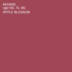 #A04655 - Apple Blossom Color Image