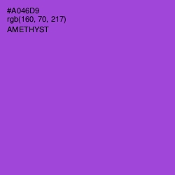 #A046D9 - Amethyst Color Image