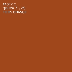 #A0471C - Fiery Orange Color Image