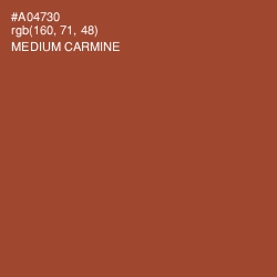 #A04730 - Medium Carmine Color Image