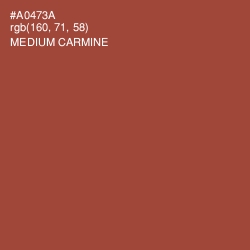 #A0473A - Medium Carmine Color Image