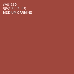 #A0473D - Medium Carmine Color Image