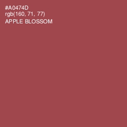 #A0474D - Apple Blossom Color Image