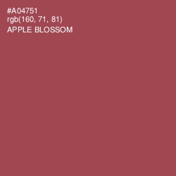 #A04751 - Apple Blossom Color Image