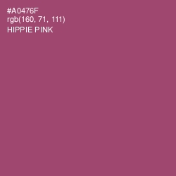 #A0476F - Hippie Pink Color Image