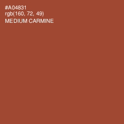 #A04831 - Medium Carmine Color Image