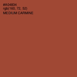 #A04834 - Medium Carmine Color Image