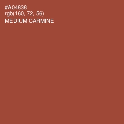 #A04838 - Medium Carmine Color Image