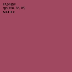 #A0485F - Matrix Color Image