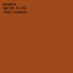 #A0491A - Fiery Orange Color Image