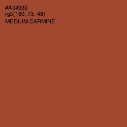 #A04930 - Medium Carmine Color Image