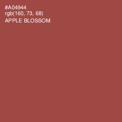 #A04944 - Apple Blossom Color Image