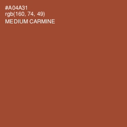 #A04A31 - Medium Carmine Color Image