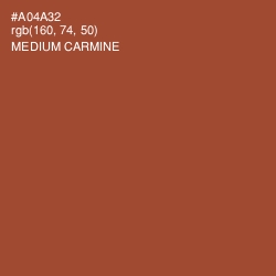 #A04A32 - Medium Carmine Color Image