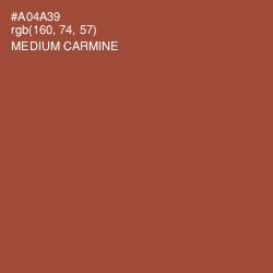 #A04A39 - Medium Carmine Color Image