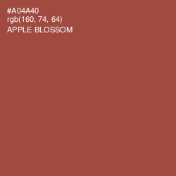 #A04A40 - Apple Blossom Color Image