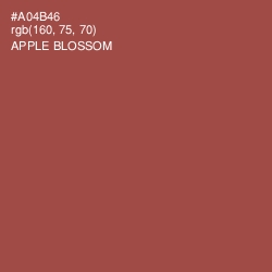 #A04B46 - Apple Blossom Color Image