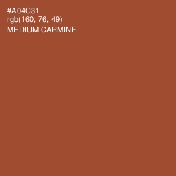 #A04C31 - Medium Carmine Color Image