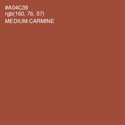 #A04C39 - Medium Carmine Color Image