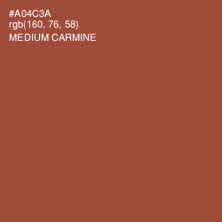 #A04C3A - Medium Carmine Color Image
