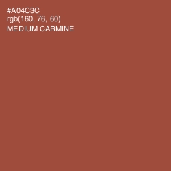 #A04C3C - Medium Carmine Color Image