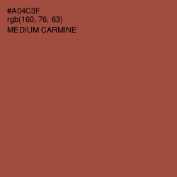 #A04C3F - Medium Carmine Color Image