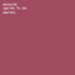 #A04C5E - Matrix Color Image