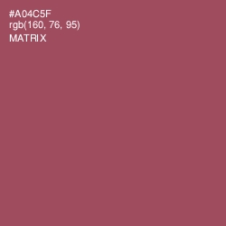 #A04C5F - Matrix Color Image